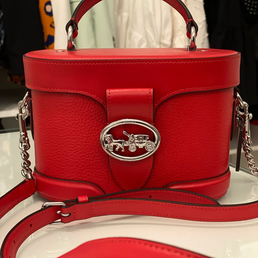 Red Coach Crossbody Handbag